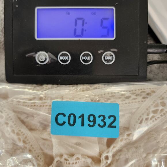 Vintage 80s Lisa Evans Top Women 10 Ivory Chiffon High Neck Lace Overlay Western - Picture 10 of 10